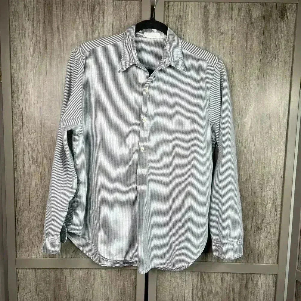 CP Shades Top Small Tunic Popover Striped Long Sleeves Sz S